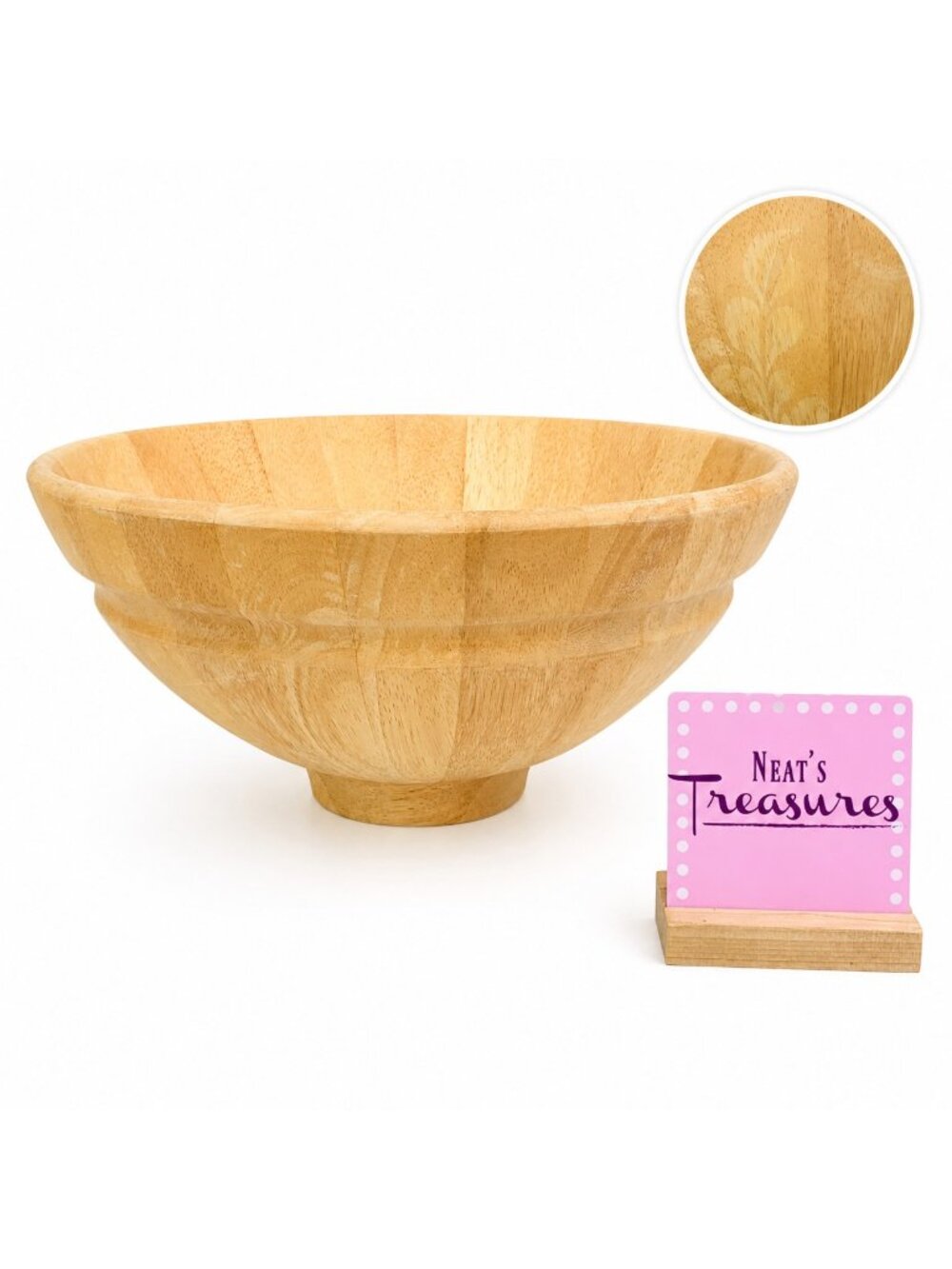 MCM Dansk J Quistgaard Crescent JHQ Staved Teak Blonde Wooden  12" Serving Bowl